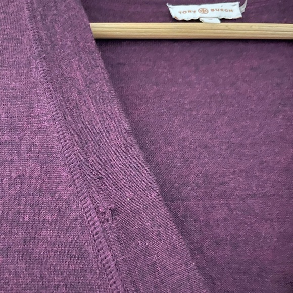 Tory Burch Simone Merino Wool Logo Button Cardigan Sweater Quiet Luxury - Picture 4 of 8